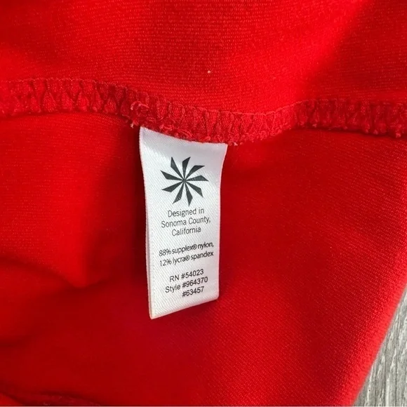 Athleta Full Zip Jacket Women’s Size Small Red Orange Stretch Performance - Picture 7 of 11
